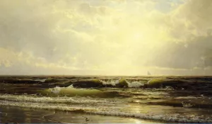 Distant Sails at Dusk by William Trost Richards - Oil Painting Reproduction