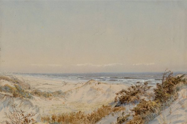 Main Product Photo of Dunes Near Atlantic City  Painting by William Trost Richards