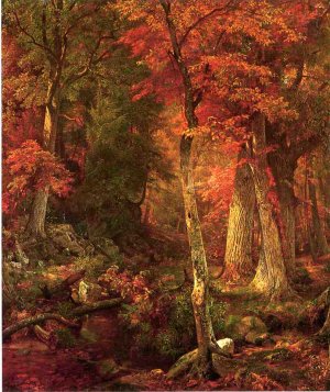 Forest Interior in Autumn by William Trost Richards Oil Painting
