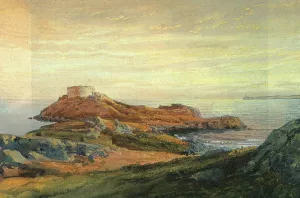 Fort Dumpling, Jamestown by William Trost Richards Oil Painting