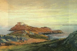 Fort Dumpling, Jamestown Oil painting by William Trost Richards