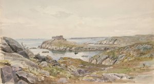Fort Dumpling, Narragansett Bay by William Trost Richards Oil Painting
