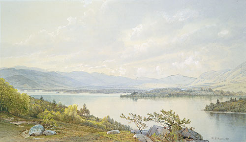 Main Product Photo of Lake Squam and the Sandwich Mountains Painting by William Trost Richards