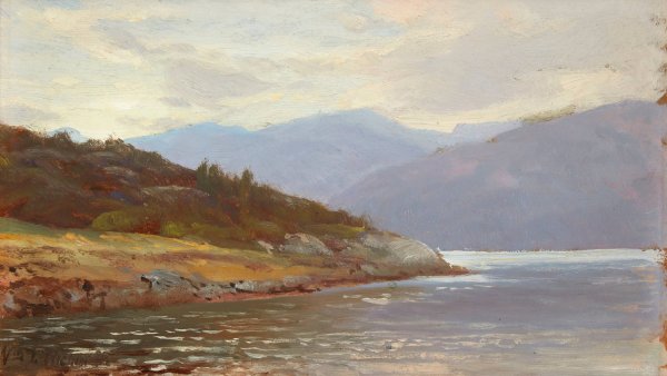 Main Product Photo of Looking Westward, Norway  Painting by William Trost Richards