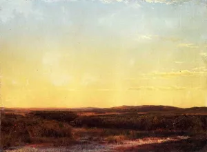 Meadows, Atlantic City Oil painting by William Trost Richards