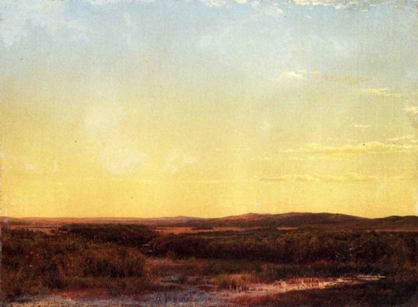 Main Product Photo of Meadows, Atlantic City Painting by William Trost Richards