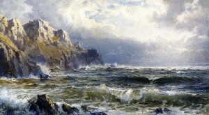 Moye Point, Guernsey, Channel Islands Oil painting by William Trost Richards
