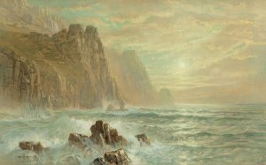Near Lands End, Cornwall by William Trost Richards Oil Painting