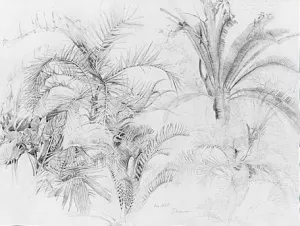 Palms by William Trost Richards - Oil Painting Reproduction