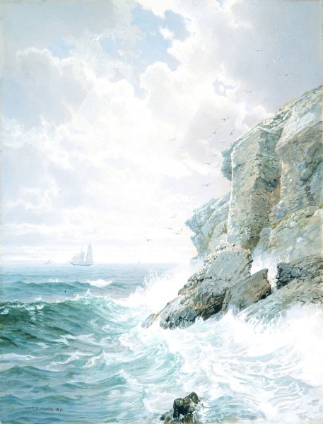 Main Product Photo of Purgatory Cliff  Painting by William Trost Richards