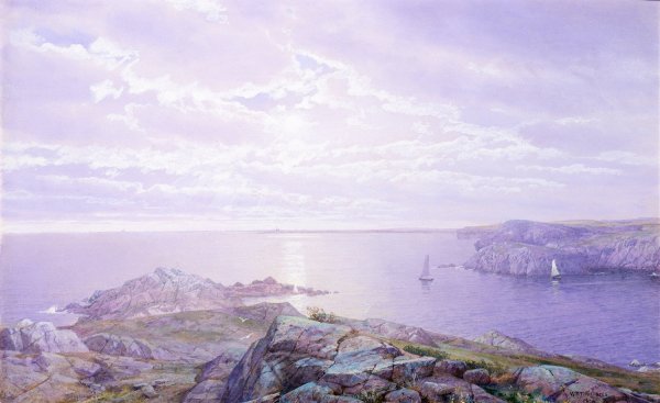 Main Product Photo of Rocky Cove  Painting by William Trost Richards