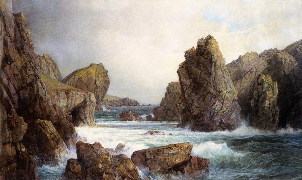 Main Product Photo of Rocky Inlet Painting by William Trost Richards
