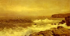 Rocky Sea Coast by William Trost Richards - Oil Painting Reproduction