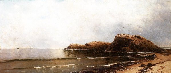 Main Product Photo of Rocky Seacoast Painting by William Trost Richards