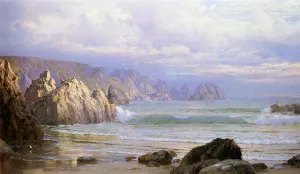 Seascape: Along the Cliffs by William Trost Richards Oil Painting