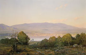 Sundown at Centre Harbor, New Hampshire Oil painting by William Trost Richards