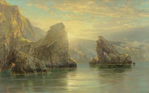 Sunset in the Shetland Islands, Scotland by William Trost Richards Oil Painting