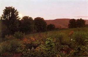 Sunset on the Meadow Oil painting by William Trost Richards