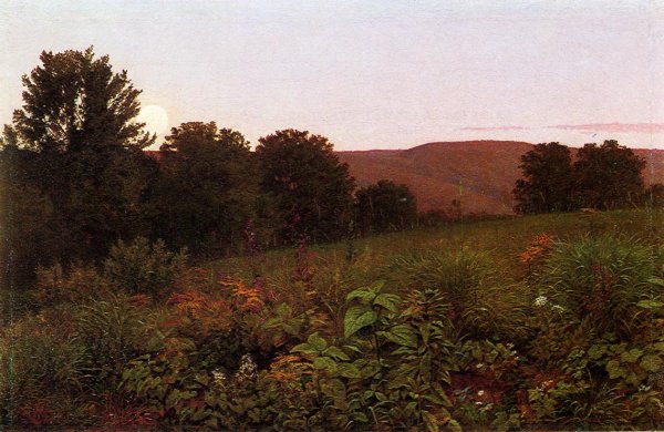 Main Product Photo of Sunset on the Meadow Painting by William Trost Richards