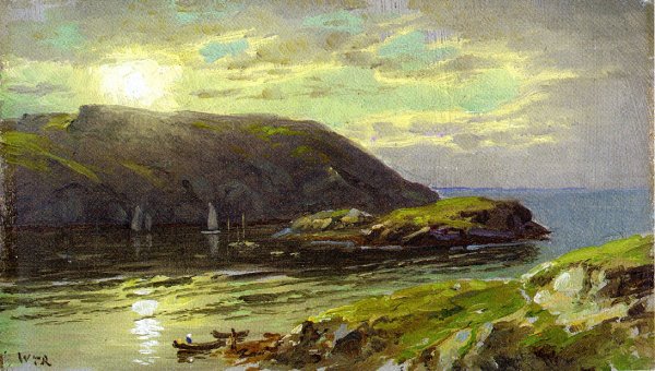 Main Product Photo of The Harbor at Monhegan Painting by William Trost Richards