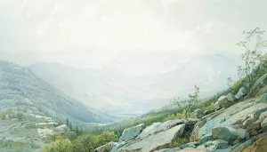 The Mount Washington Range, from Mount Kearsarge Oil painting by William Trost Richards