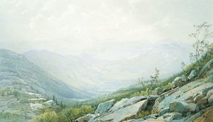 The Mount Washington Range, from Mount Kearsarge Oil painting by William Trost Richards