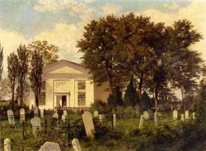 The Roxborough Baptist Church by William Trost Richards Oil Painting