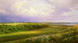 The Watson Farm, Conanicut, Rhode Island by William Trost Richards - Oil Painting Reproduction