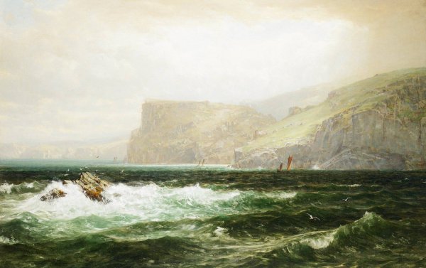 Main Product Photo of Tintagel Coast  Painting by William Trost Richards