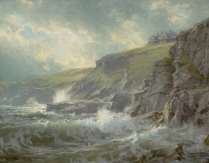 View of the Artist's Home, Graycliff, Newport, Rhode Island by William Trost Richards Oil Painting