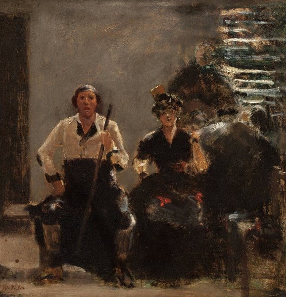 Sketch for The Quartette  by William Turner Dannat - Hand-Painted Oil Painting Reproduction