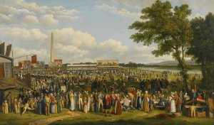 Fairground Scene by William Turner De Lond Oil Painting