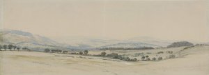 Heuvellandschap in Northumberland by William Turner Of Oxford Oil Painting