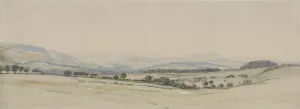 Heuvellandschap in Northumberland by William Turner Of Oxford Oil Painting