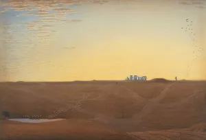 Stonehenge - Twilight by William Turner Of Oxford Oil Painting