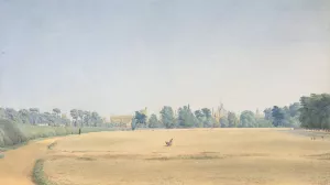 View of University Park looking towards New College, Oxford by William Turner Of Oxford Oil Painting