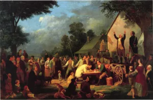 Recruiting for the Continental Army painting by William Tylee Ranney