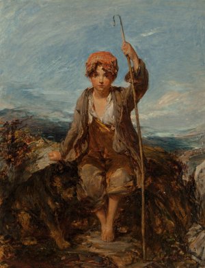 The young shepherd boy by William Underhill Oil Painting