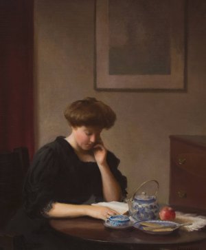 The Letter by William W. Churchill Oil Painting