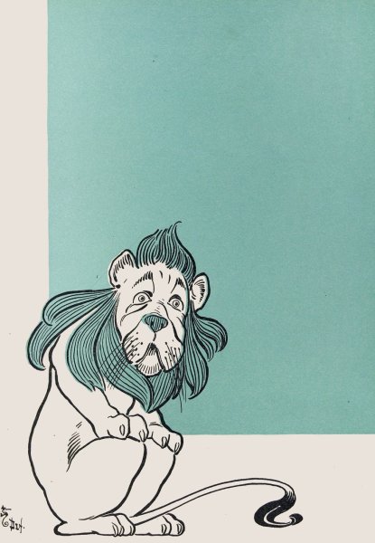 The Cowardly Lion  by William Wallace Denslow - Hand-Painted Oil Painting Reproduction