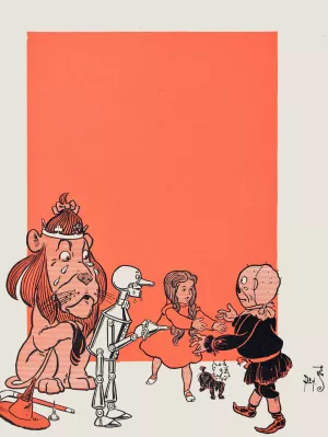 The Good Witch grants Dorothy's Wiish Oil painting by William Wallace Denslow