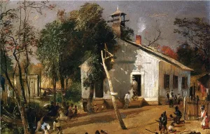 Scene Outside a Southern Schoolhouse by William Wallace Wotherspoon - Oil Painting Reproduction