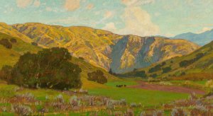 Meadow with Distant Hills by William Wendt Oil Painting