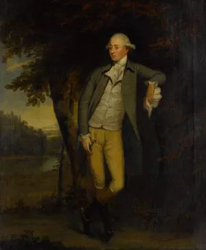 Portrait of a gentleman in a landscape by William Williams Oil Painting