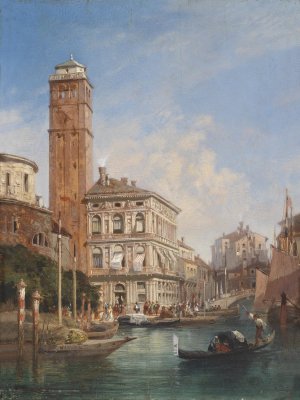 Venezia San Geremia by William Wyld Oil Painting