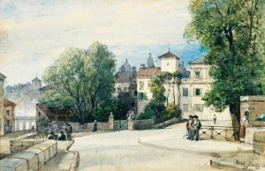 View Of Dax by William Wyld Oil Painting