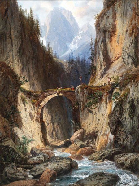 Main Product Photo of On the Via Mala  Painting by Willibald Wex