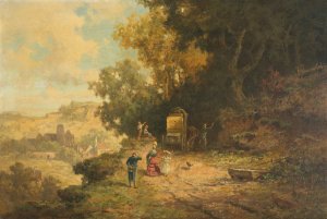 Die Post by Willy Moralt Oil Painting