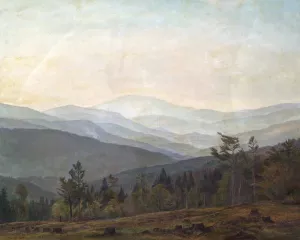 Bayrische Landschaft Bayrischer Wald by Willy Ter Hell Oil Painting
