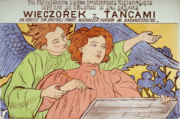 Main Product Photo of Wieczorek z tancami  Painting by Wincenty Wodzinowski